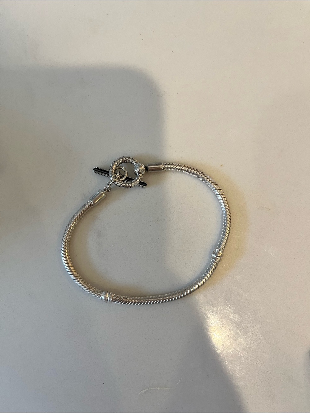 Pandora T-Bar Snake Chain Bracelet